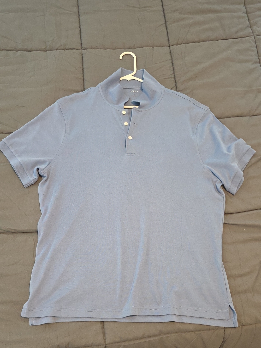 J. Crew Light Blue Short-Sleeve Polo